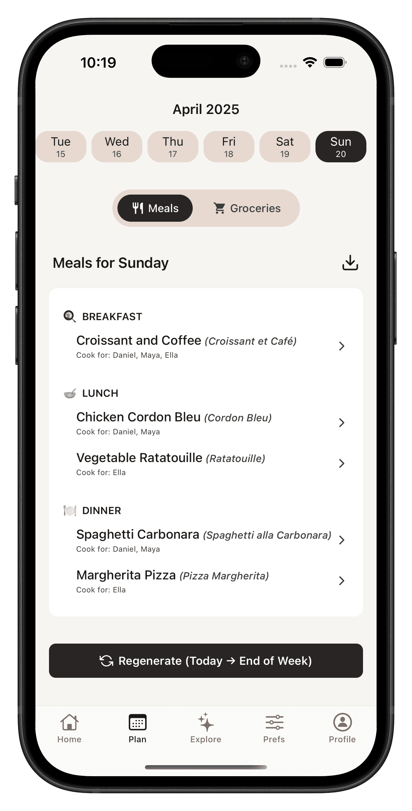 Cuistina App Preview